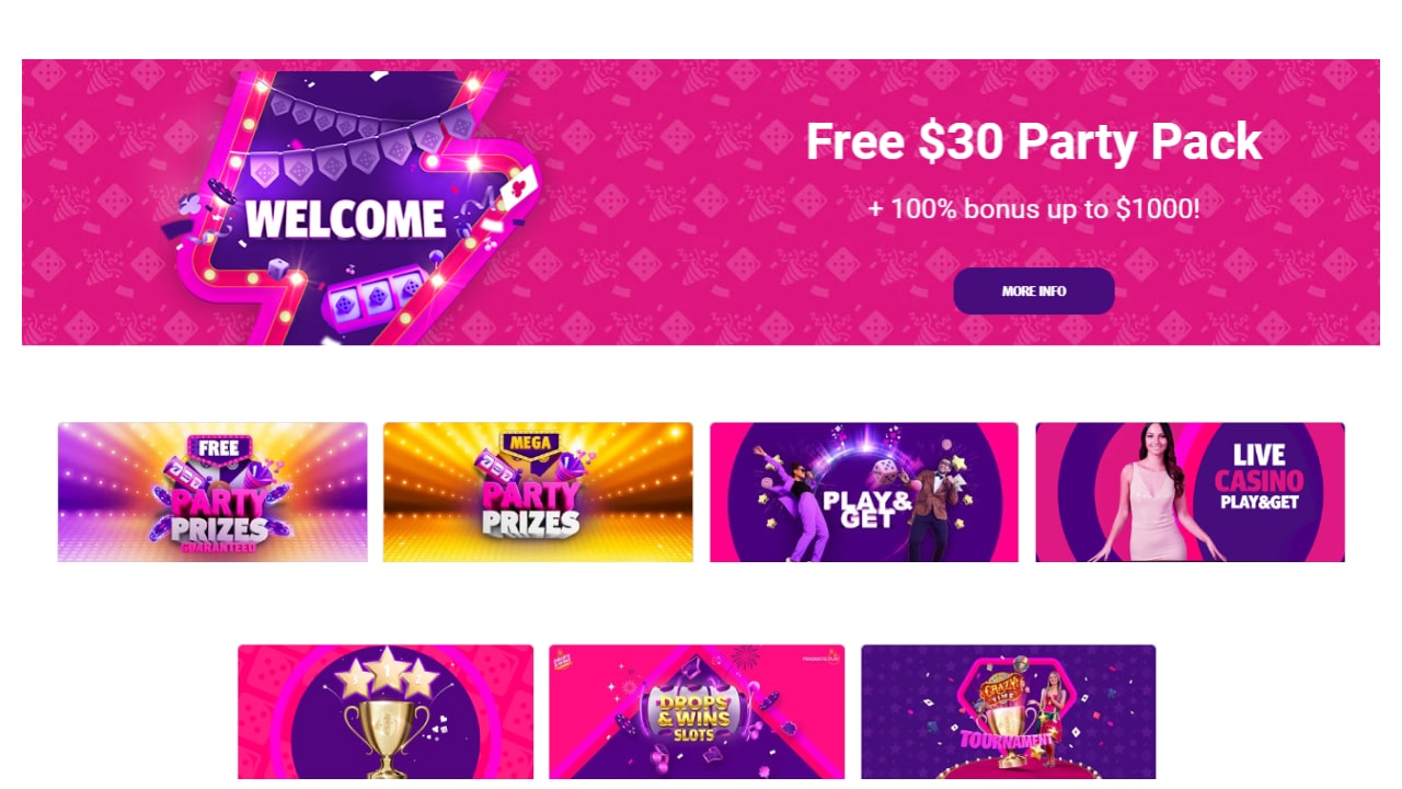 Party casino bonuses