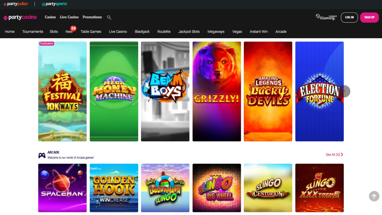 Party casino online games