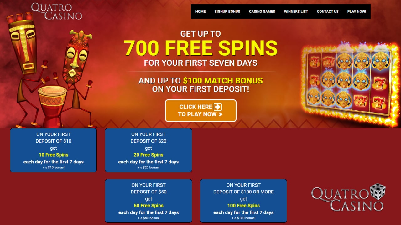 Quatro Casino bonuses