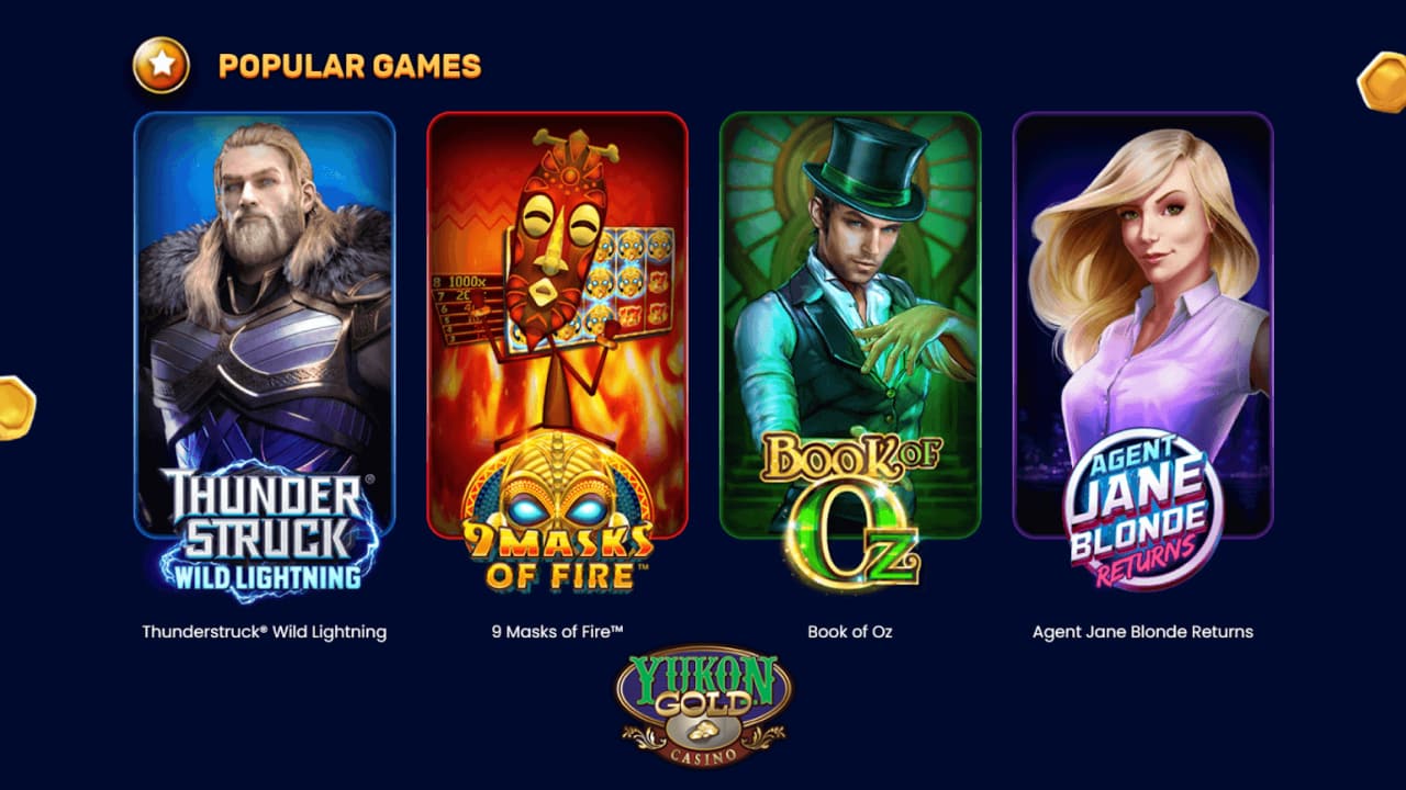 Yukon gold casino online games